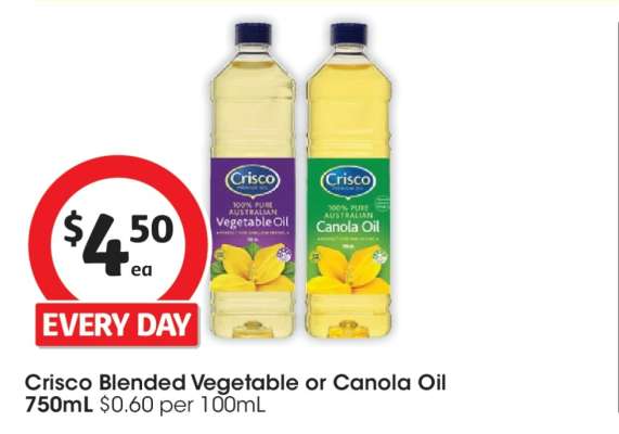 Crisco Blended Vegetable or Canola Oil