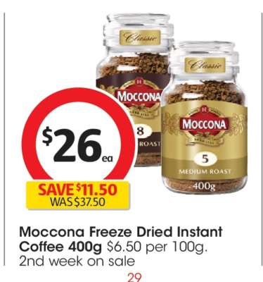Moccona Freeze Dried Instant Coffee 400g