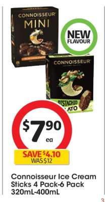 Connoisseur Ice Cream Sticks 4 Pack-6 Pack