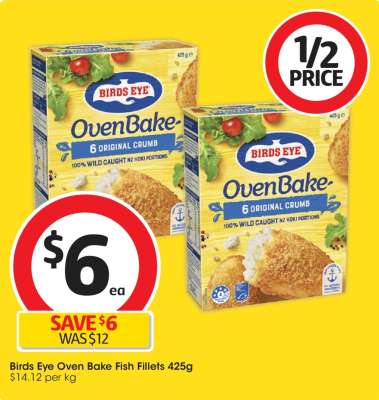 Birds Eye Oven Bake Fish Fillets 425g