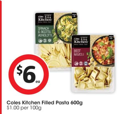 Coles Kitchen Filled Pasta 600g