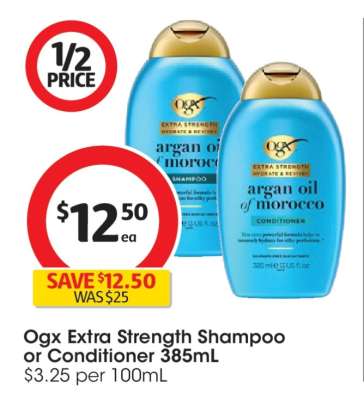 OGX Extra Strength Shampoo or Conditioner 385ml