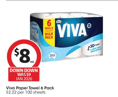 Viva Paper Towel 6 Pack