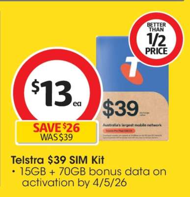 Telstra $39 SIM Kit
