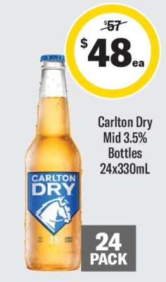 Carlton Dry Mid 3.5% Bottles