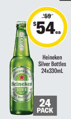 Heineken Silver Bottles