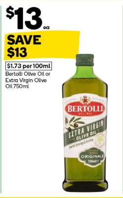 Bertolli Olive Oil or Extra Virgin Olive Oil 750ml