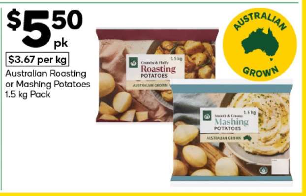 Australian Roasting or Mashing Potatoes 1.5 kg Pack