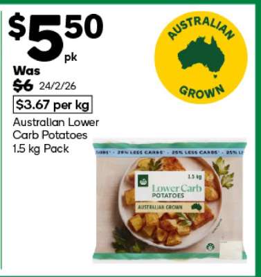 Australian Lower Carb Potatoes 1.5 kg Pack
