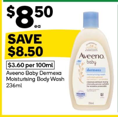 Aveeno Baby Dermexa Moisturising Body Wash 236ml