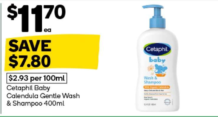Cetaphil Baby Calendula Gentle Wash & Shampoo 400ml