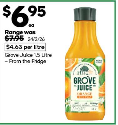 Grove Juice 1.5 Litre – From the Fridge
