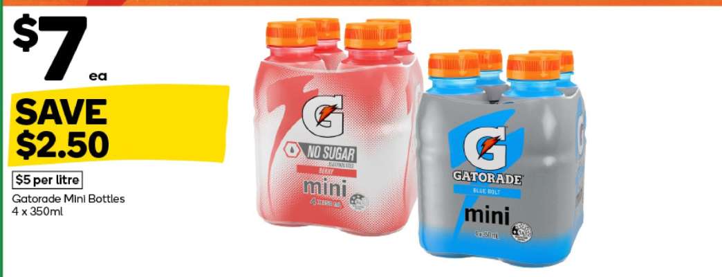 Gatorade Mini Bottles 4 x 350ml