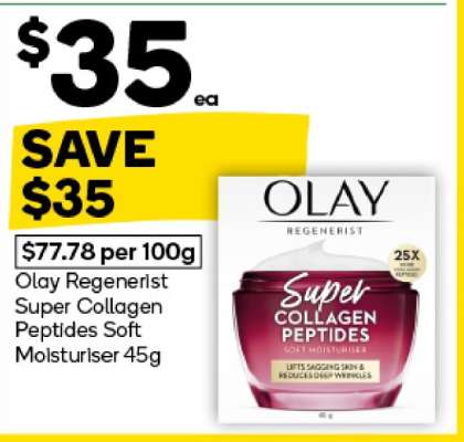 Olay Regenerist Super Collagen Peptides Soft Moisturiser 45g
