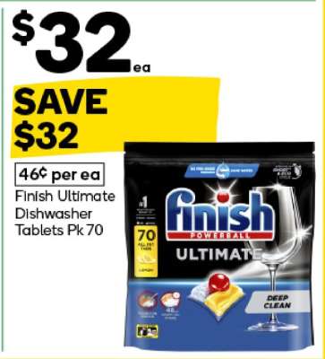 Finish Ultimate Dishwasher Tablets Pk 70