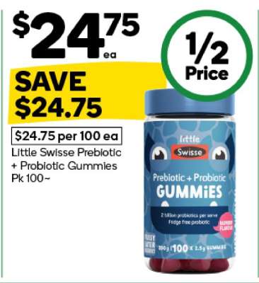 Little Swisse Prebiotic + Probiotic Gummies Pk 100*
