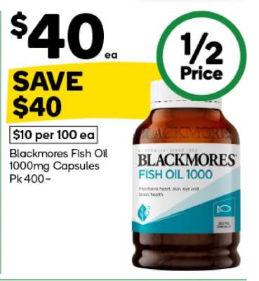 Blackmores Fish Oil 1000mg Capsules Pk 400