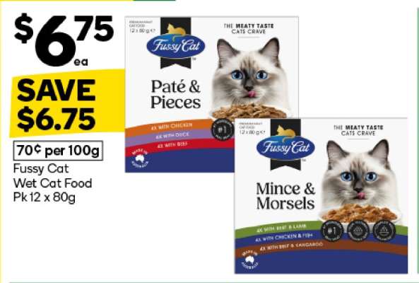 Fussy Cat Wet Cat Food Pk 12 x 80g