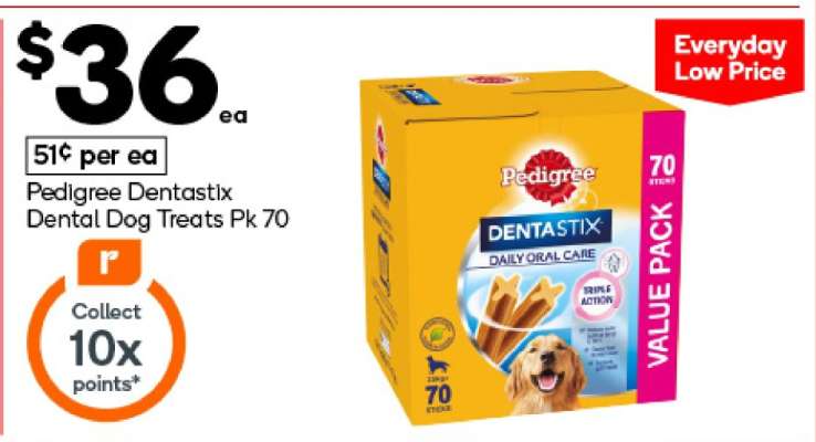 Pedigree Dentastix Dental Dog Treats Pk 70