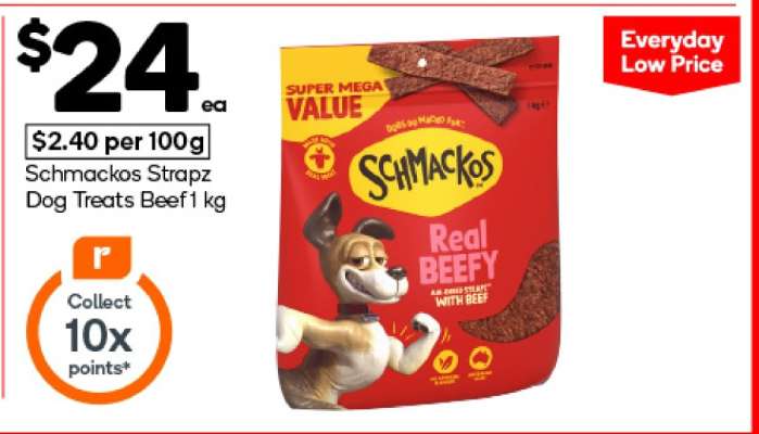 Schmackos Strapz Dog Treats Beef 1 kg