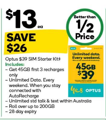 Optus $39 SIM Starter Kit