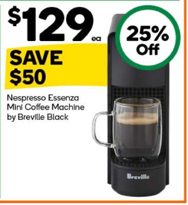 Nespresso Essenza Mini Coffee Machine by Breville Black