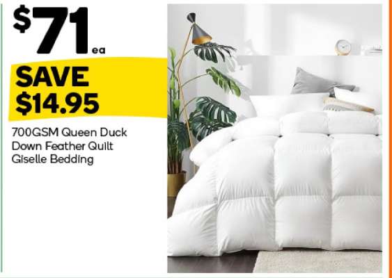 700GSM Queen Duck Down Feather Quilt Giselle Bedding