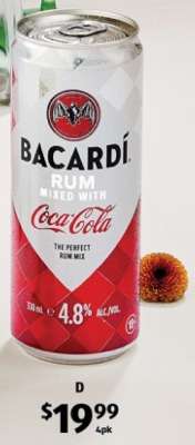 Bacardi Rum Mixed with Coca-Cola