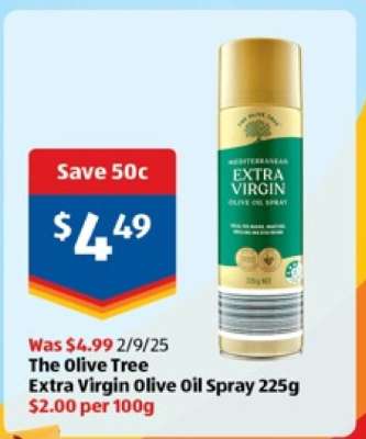 The Olive Tree Extra Virgin Olive Oil Spray 225g