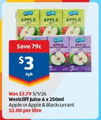 Westcliff Juice 6 x 250ml