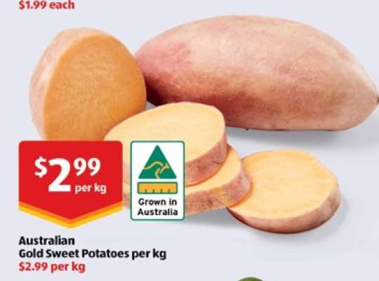 Australian Gold Sweet Potatoes