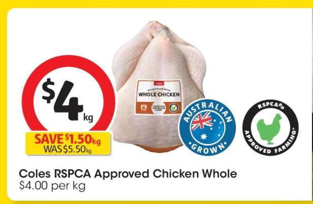 Coles RSPCA Approved Chicken Whole
