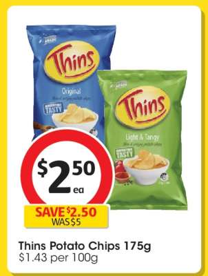 Thins Potato Chips 175g