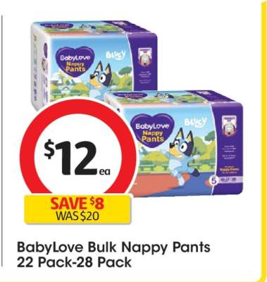 BabyLove Bulk Nappy Pants 22 Pack-28 Pack