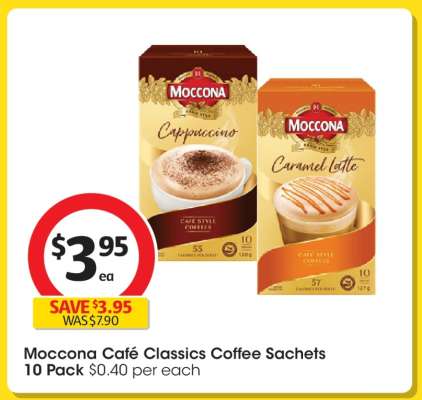 Moccona Cafe Classics Coffee Sachets 10 Pack