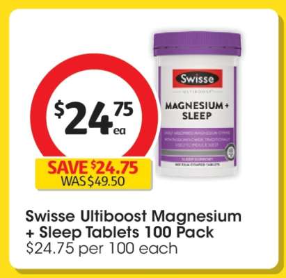 Swisse Ultiboost Magnesium + Sleep Tablets 100 Pack^