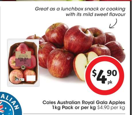 Coles Australian Royal Gala Apples