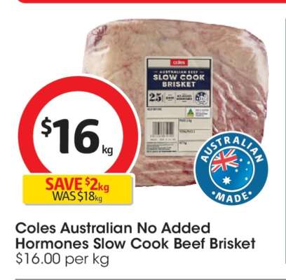 Coles Australian No Added Hormones Slow Cook Beef Brisket