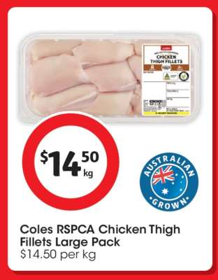 Coles RSPCA Chicken Thigh Fillets Large Pack