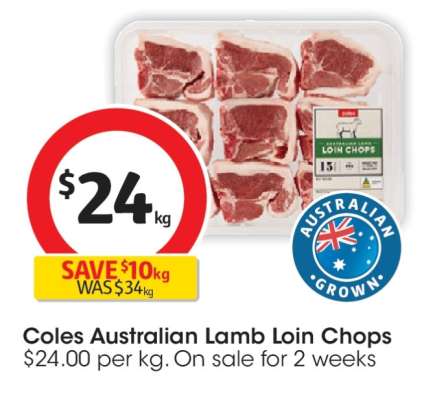 Coles Australian Lamb Loin Chops