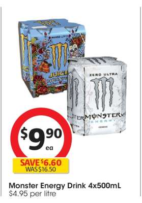 Monster Energy Drink 4x500mL
