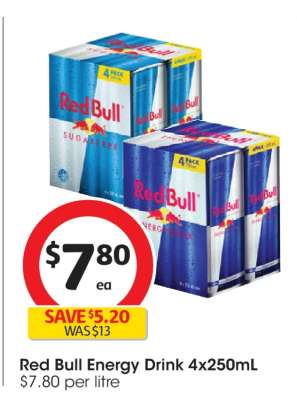 Red Bull Energy Drink 4x250mL