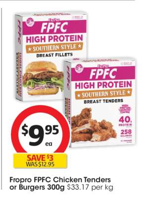 FroPro FPFC Chicken Tenders or Burgers 300g
