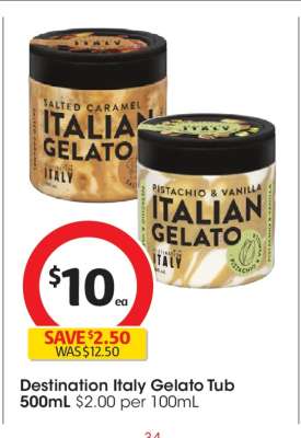 Destination Italy Gelato Tub