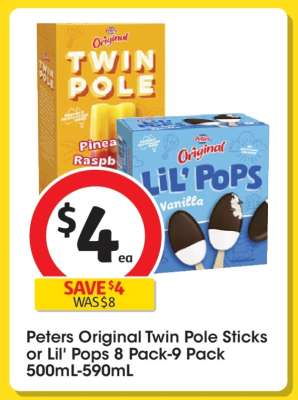 Peters Original Twin Pole Sticks or Lil' Pops