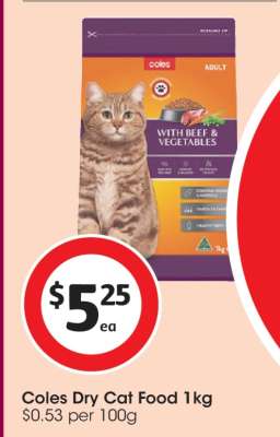 Coles Dry Cat Food 1kg