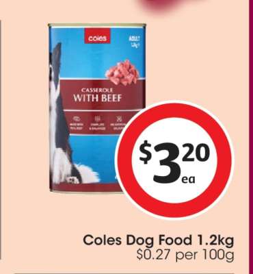Coles Dog Food 1.2kg