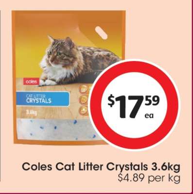Coles Cat Litter Crystals 3.6kg