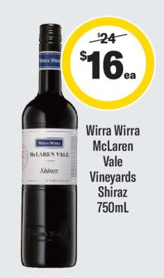 Wirra Wirra McLaren Vale Vineyards Shiraz 750mL