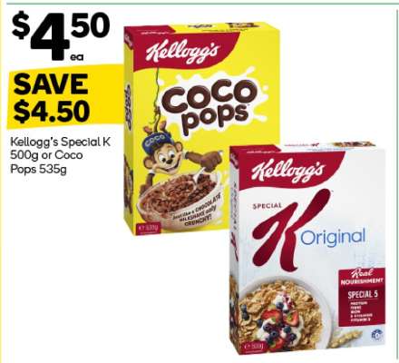 Kellogg’s Special K 500g or Coco Pops 535g